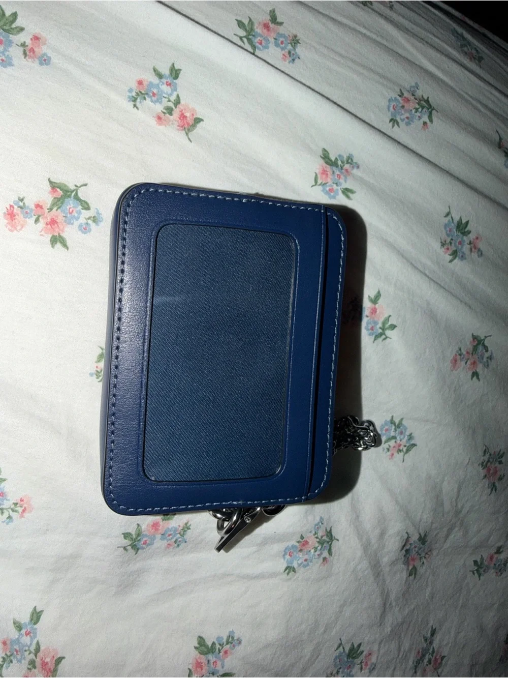 Coach Denim Quilted Zip Card Case